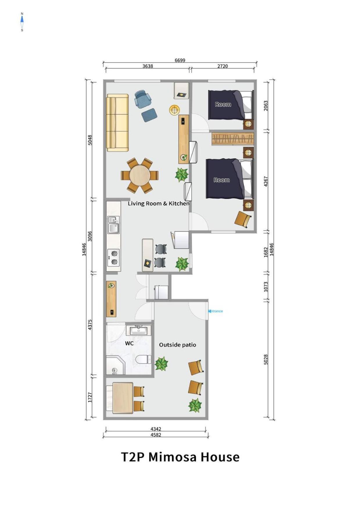 T2p Mimosa House Apartment *